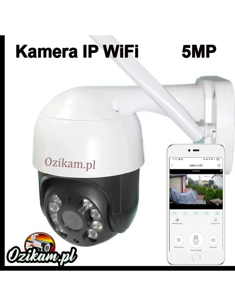 Kamera IP 5mp wifi zewnętrzna obrotowa