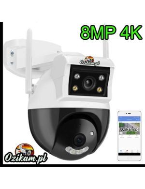 Kamera IP Obrotowa 6MP - 2 Obiektywy Auto-Śledzenie