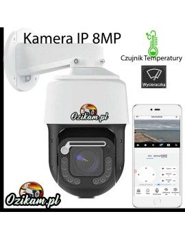 Kamera IP 40x Zoom Czujnik Temperatury, Wycieraczka, RTMP