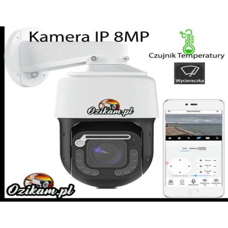 Kamera IP 40x Zoom z Czujnikiem Temperatury i Wycieraczką | Technologia RTMP