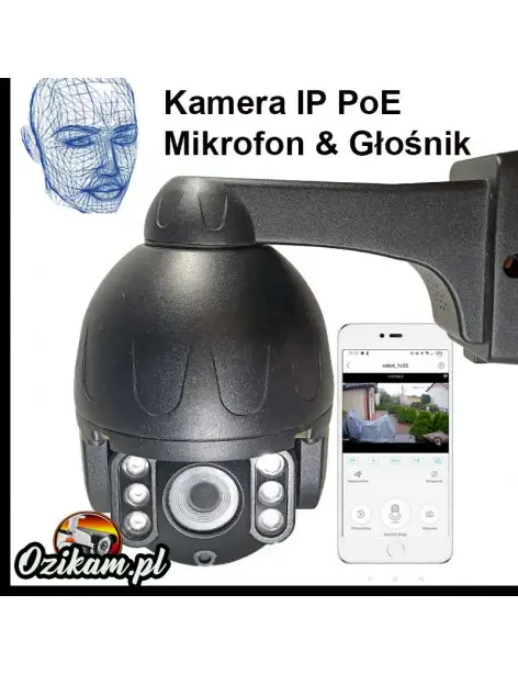 Kamera IP obrotowa z mikrofonem i głośnikiem