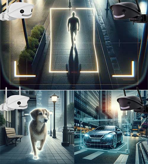 Kamera z detekcją ludzi samochodów i zwierząt