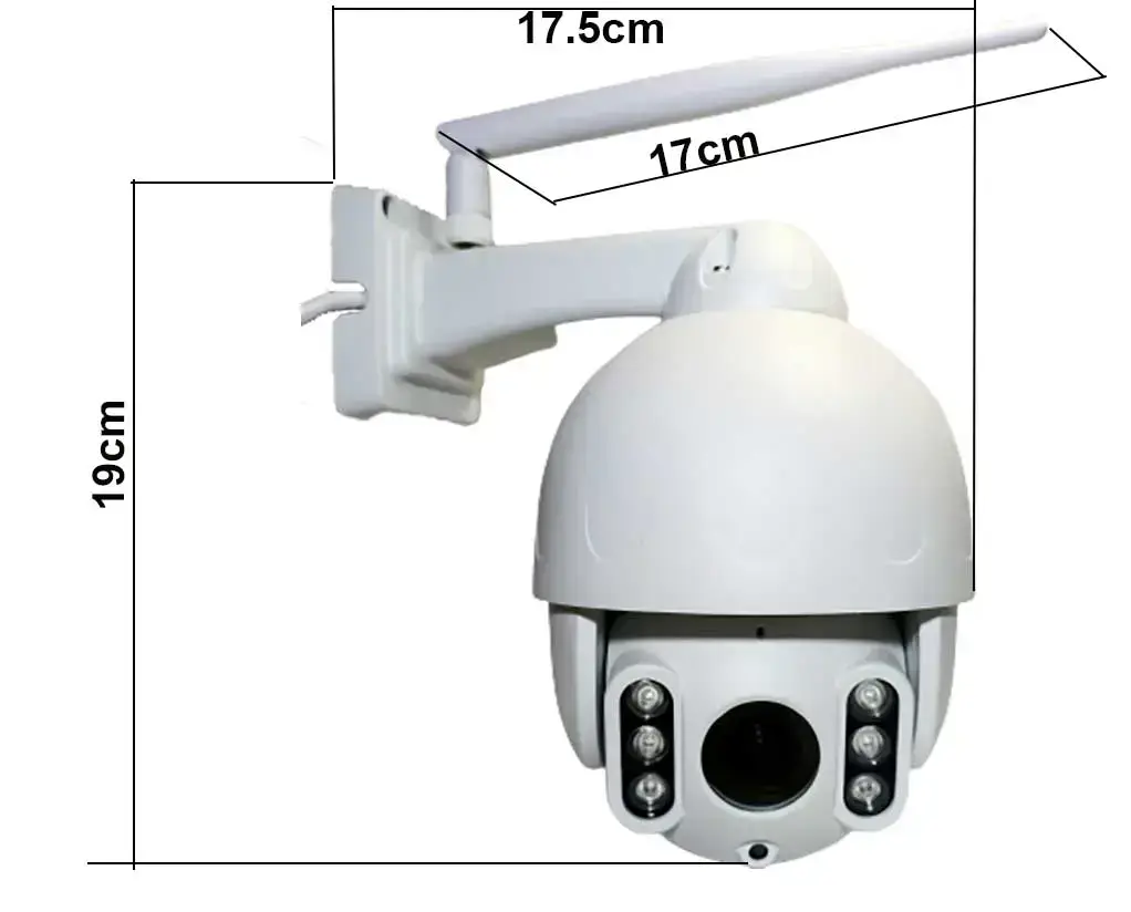 Wymiary kamery IP 5MP
