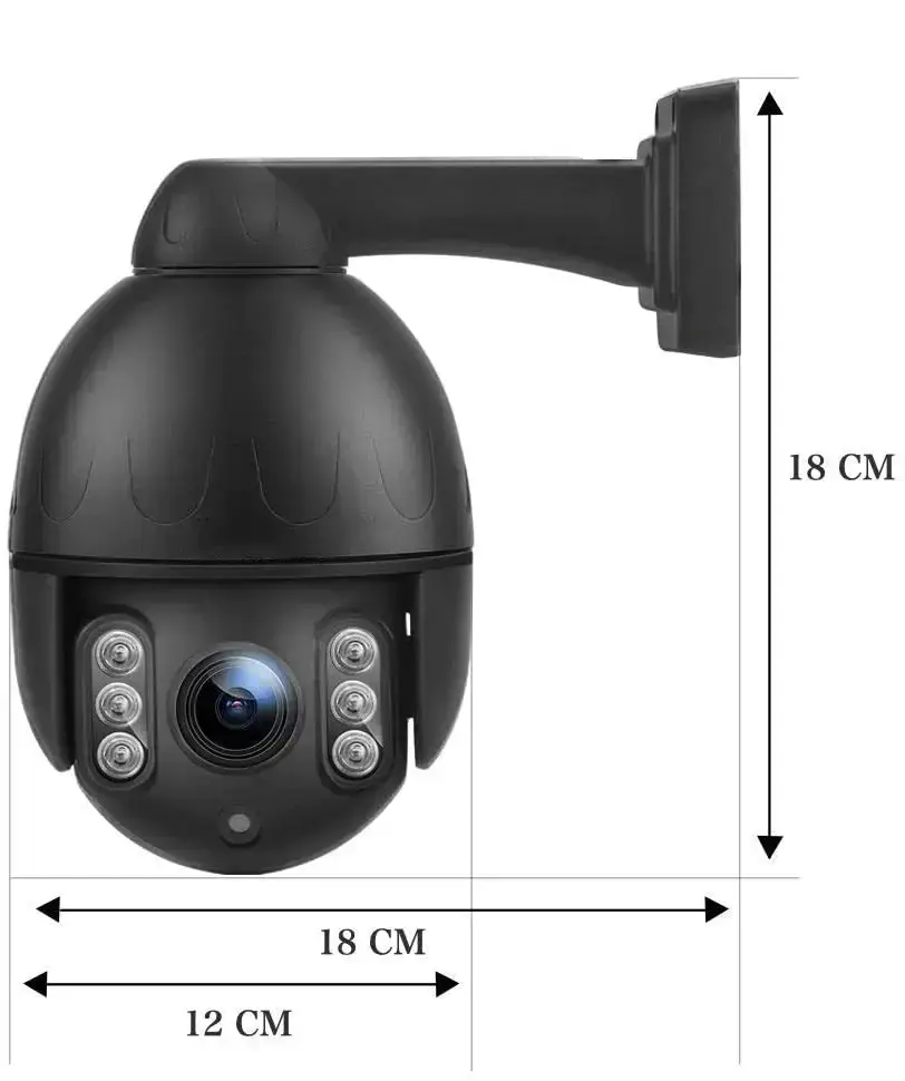 Wymiary kamery IP PoE
