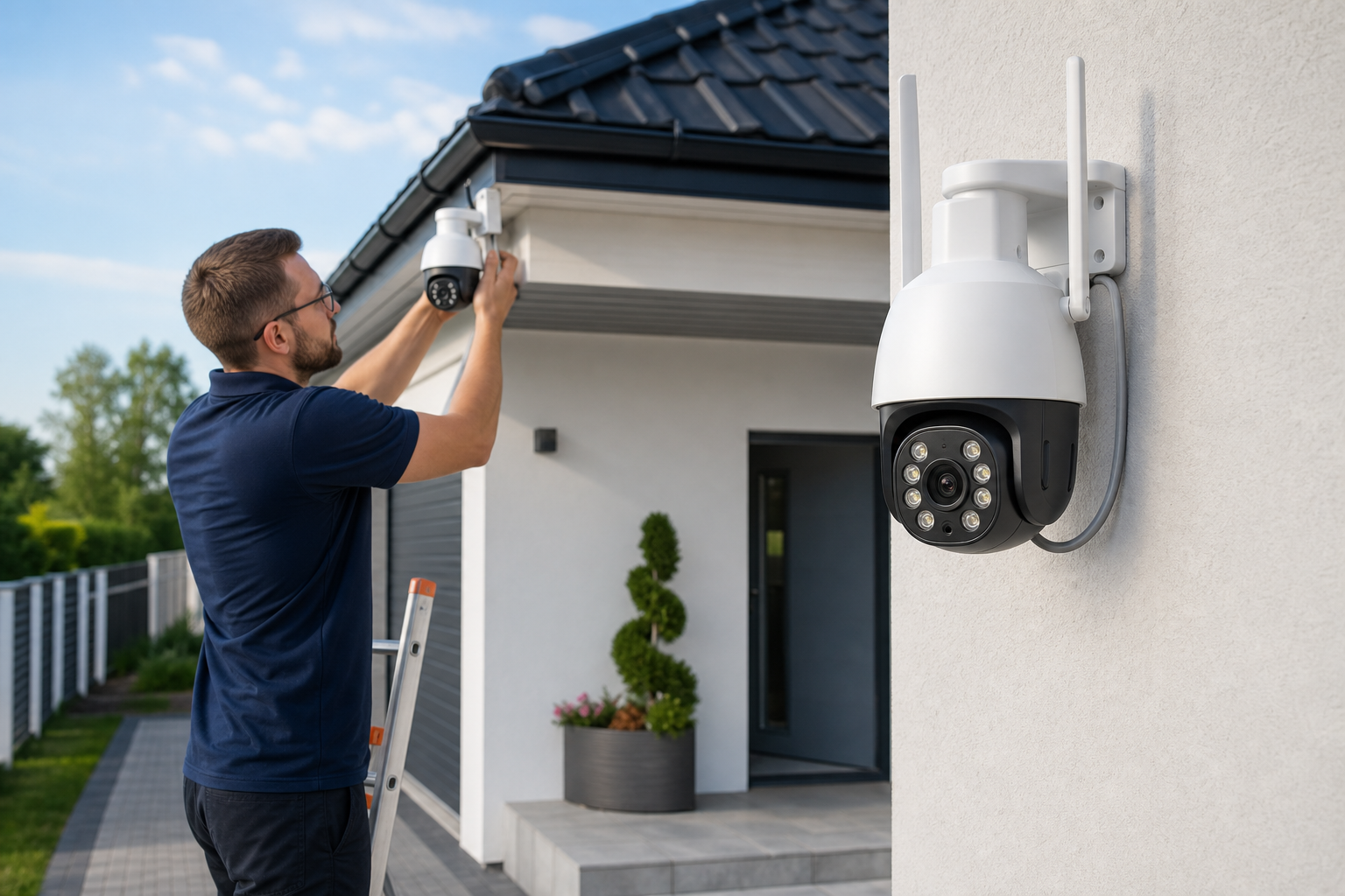 Przykład zastosowania z poradnika: Kamera WiFi czy PoE – co wybrać do monitoringu domu?
