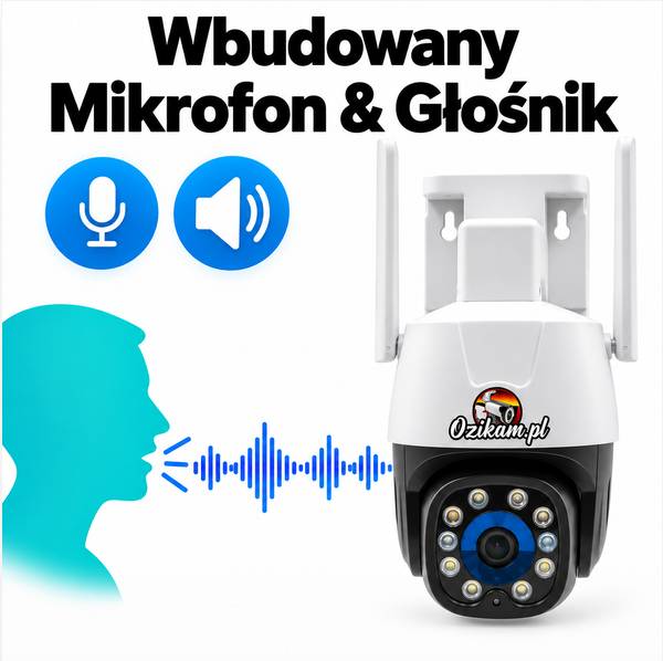 Kamera z mikrofonem i głośnikiem