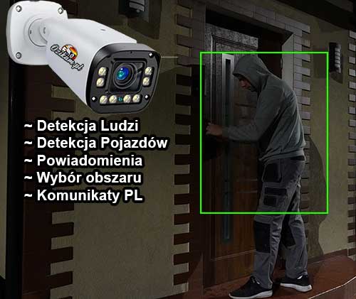 Detekcja ruchu w nocy H.265+ z SONY IMX415