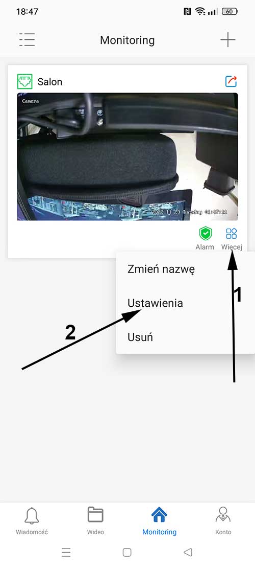 Jak włączyć zapis ciągły na aplikacji ac18pro