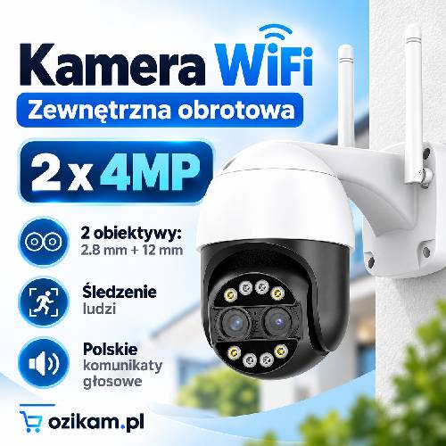 Kamera IP WiFi Ozikam IC-2OB4 dwa obiektywy 4MP