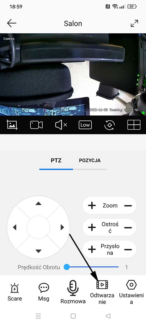 Odtwarzanie plików z karty na aplikacji ac18 pro