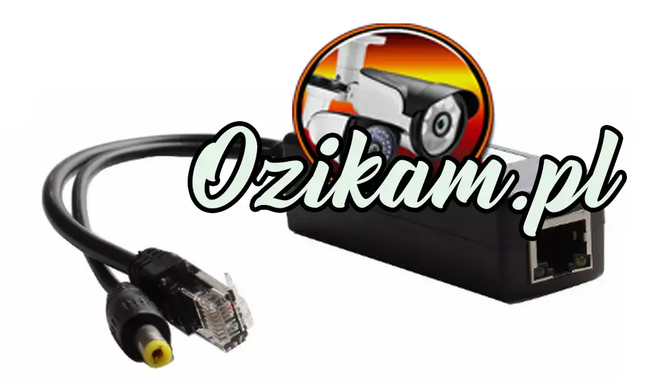 Schemat podłączenia splittera PoE 48V na 12V do kamery IP