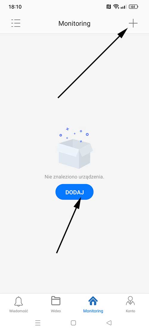 Dodanie kamery do aplikacji ac18pro