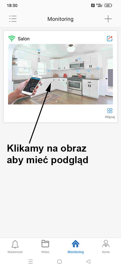 Podgląd z kamery ac18pro