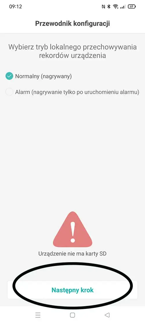 zapis ciągły na aplikacji icsee