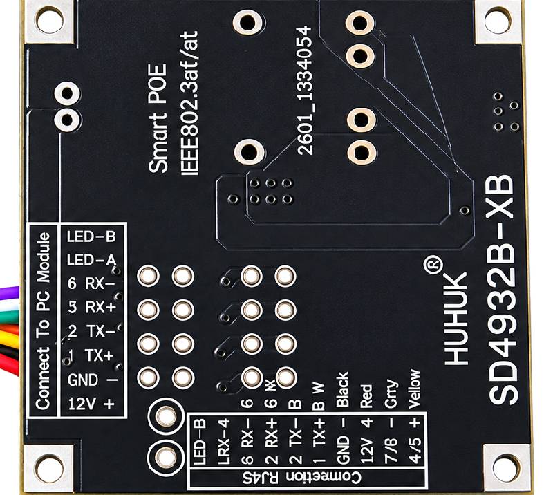 Moduł Smart PoE 48V na 12V 1A PCB do kamery IP
