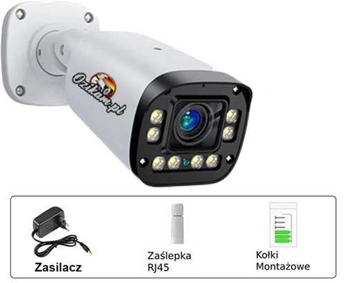 Co zawiera pudełko z kamerą IP 8MP 4K POE