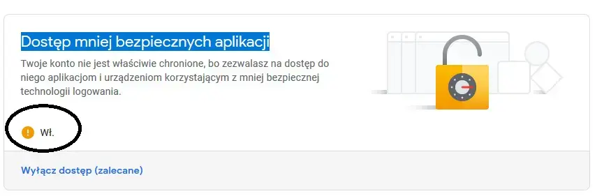 gmail dostęp do mniej bezpiecznych aplikacji
