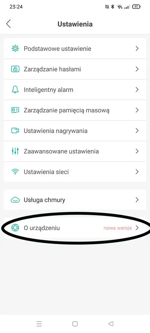 Przejście do godziny na aplikacji icsee