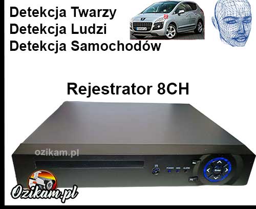 Rejestrator NVR PoE 8CH 8MP Ozikam NVR-7024 do kamer IP