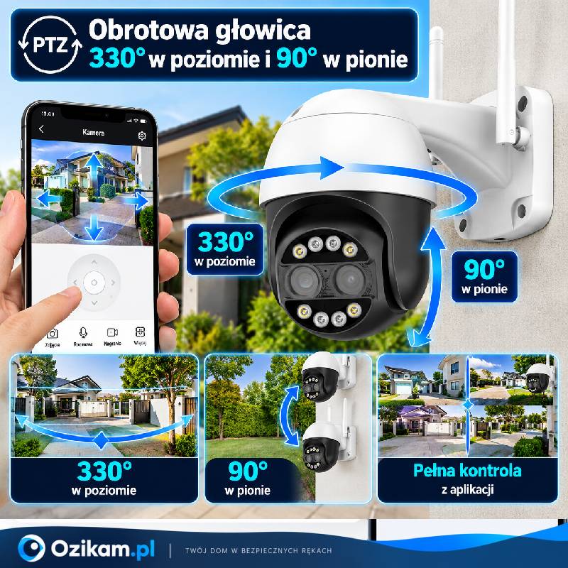 Obrotowa kamera IP Ozikam IC-2OB4 330 stopni