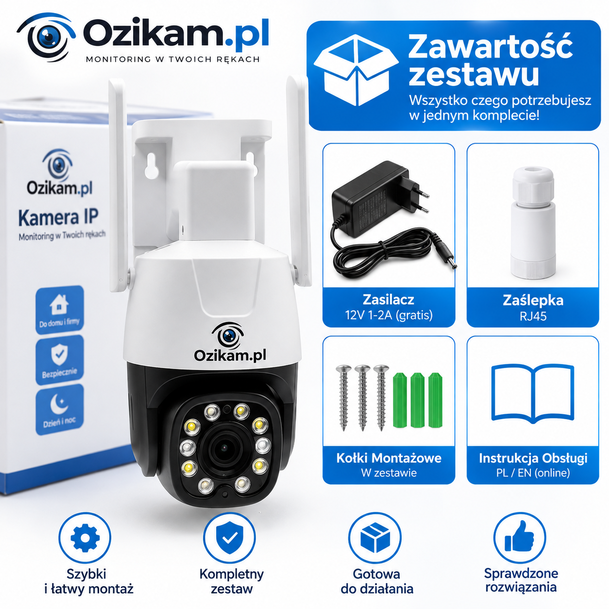 Zawartość zestawu z kamerą