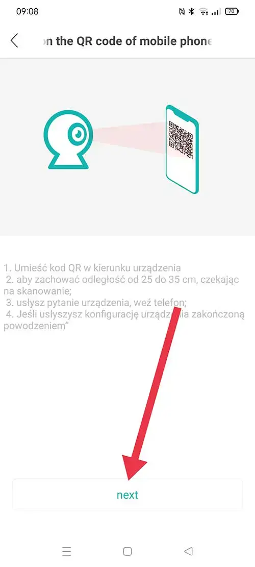 Wskazanie kodu qr
