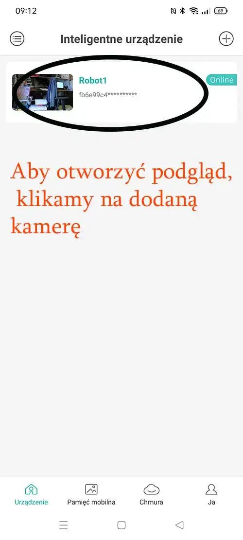 Podgląd z kamery icsee