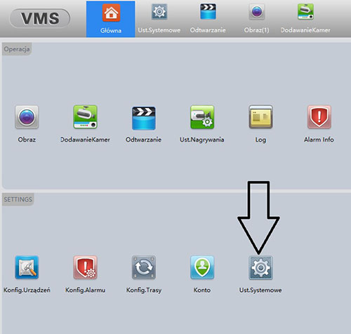 Ustawienia systemowe vms