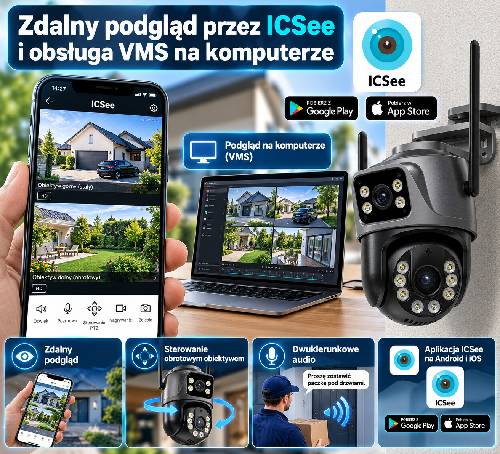 Zdalny podgląd kamera Ozikam IC-6X aplikacja ICSee