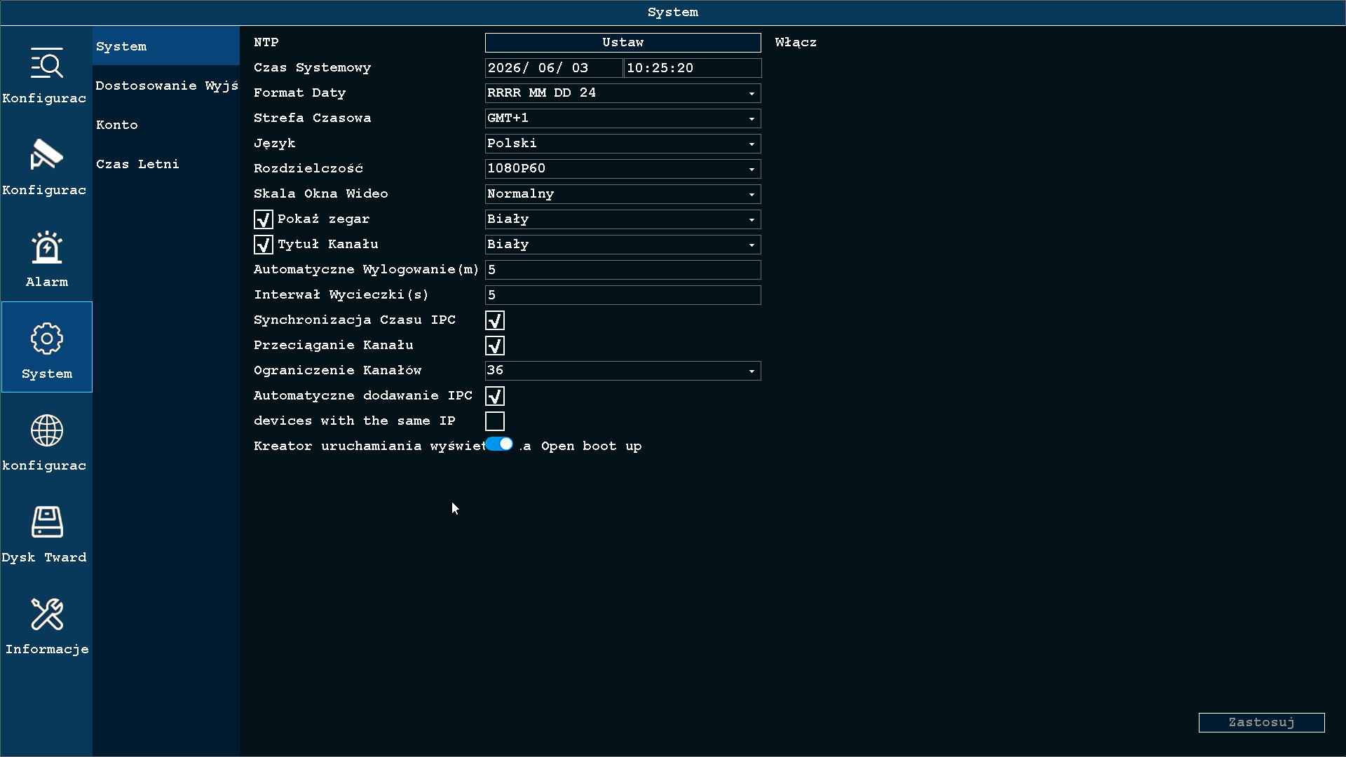 System Podmenu