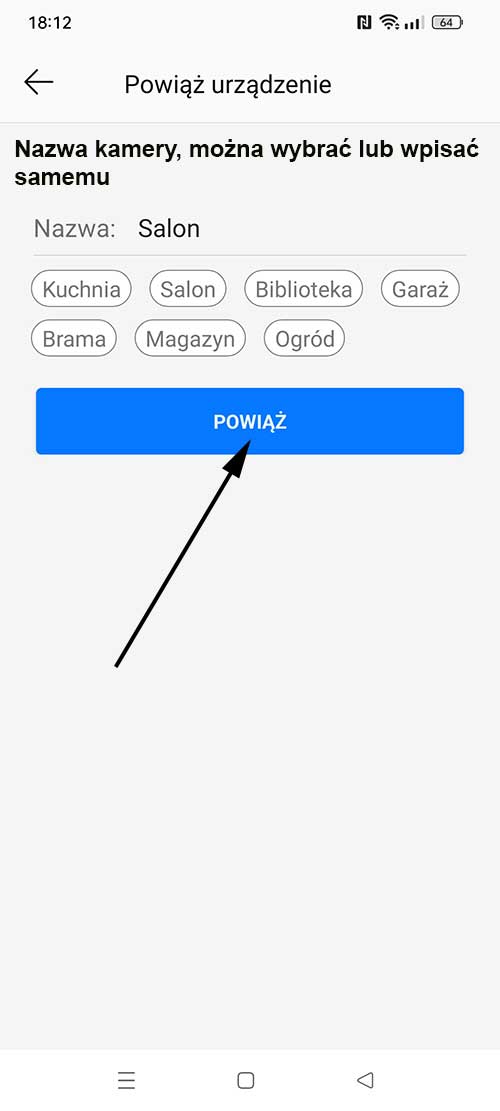 Nazwa kamery w aplikacji ac18pro