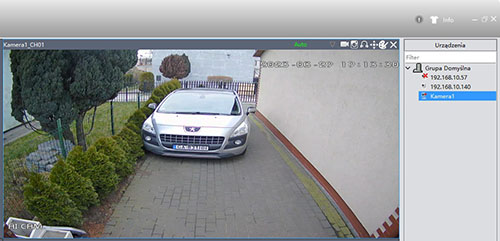 Wyświetlenie obrazu na programie vms