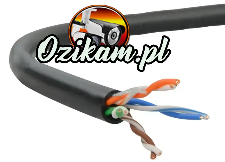 Zewnętrzny kabel LAN UTP kat.5e żelowany do kamer IP