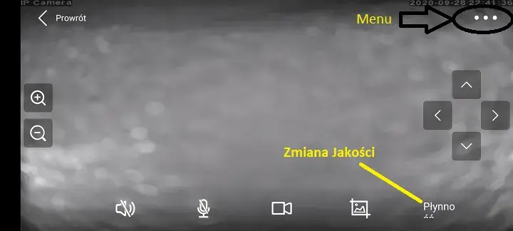 Zmiana jakości na aplikacji camhipro
