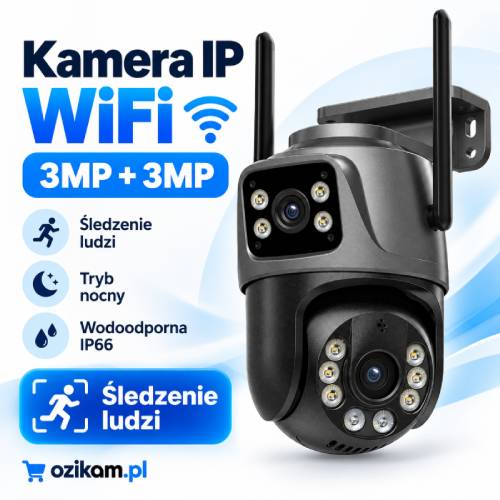 Kamera IP WiFi Ozikam IC-6X dwa obiektywy 3MP