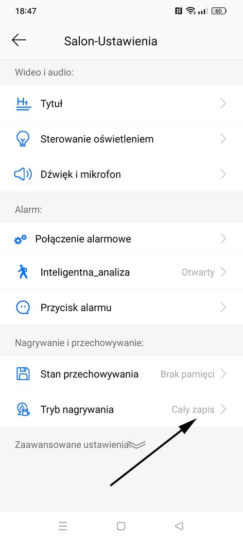 Zapis ciągły ac18pro jak włączyć