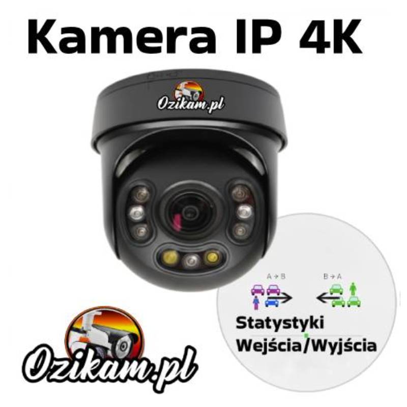 Kamera IP Ozikam 8MP 4K z zoomem 5x optycznym i detekcją AI