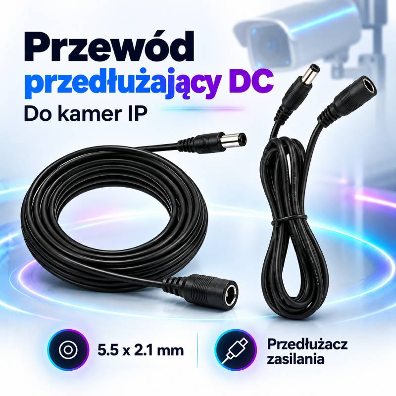 Przedłużenie zasilania do kamer IP