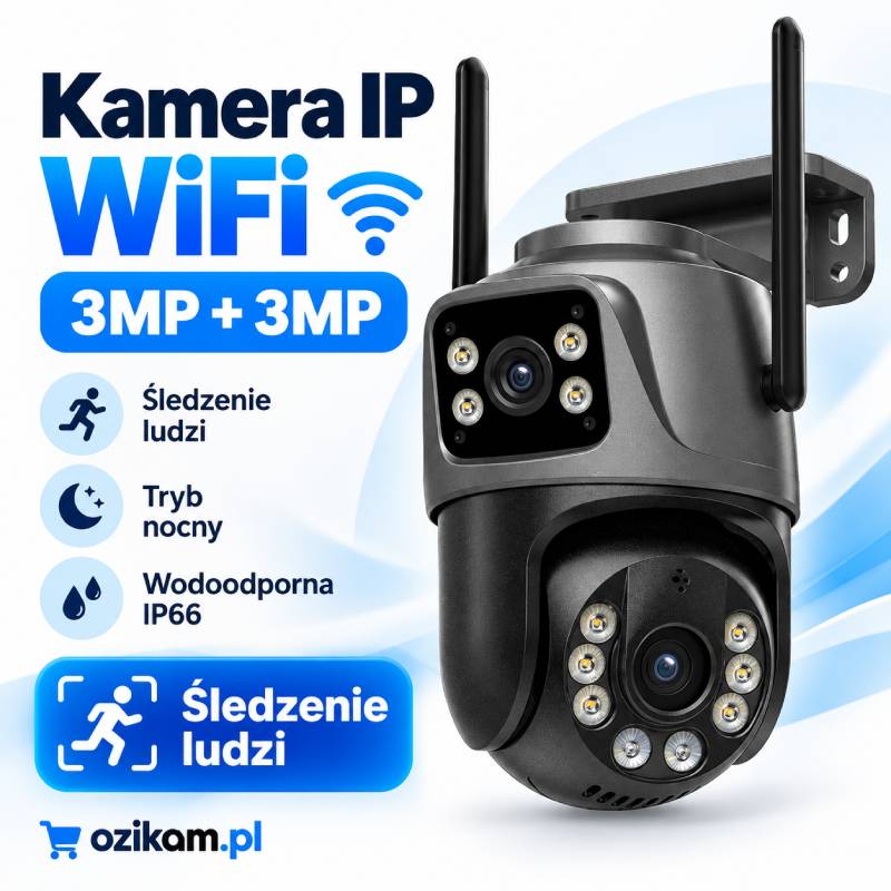 Kamera IP WiFi Ozikam-IC-6X 2 × 3MP – 2 obiektywy