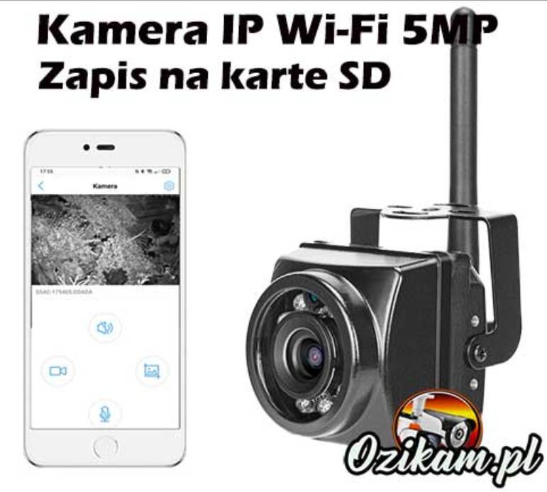 Mini kamera IP WiFi Ozikam-M12i 5MP z sensorem Sony – widok produktu
