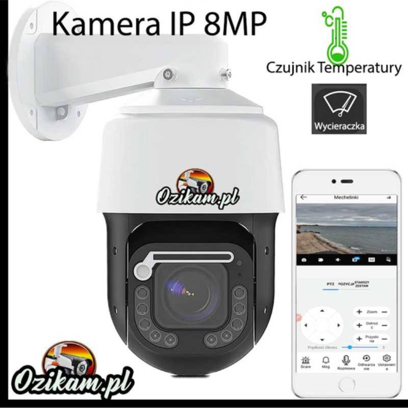 Kamera IP 40x Zoom Czujnik Temperatury, Wycieraczka, RTMP